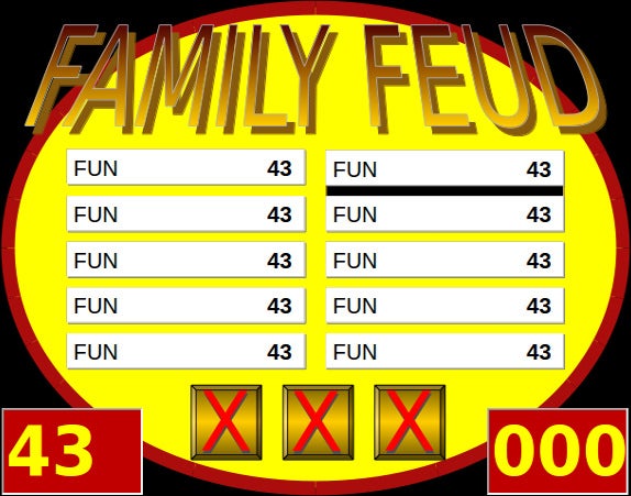 Fillable online family feud template for mac